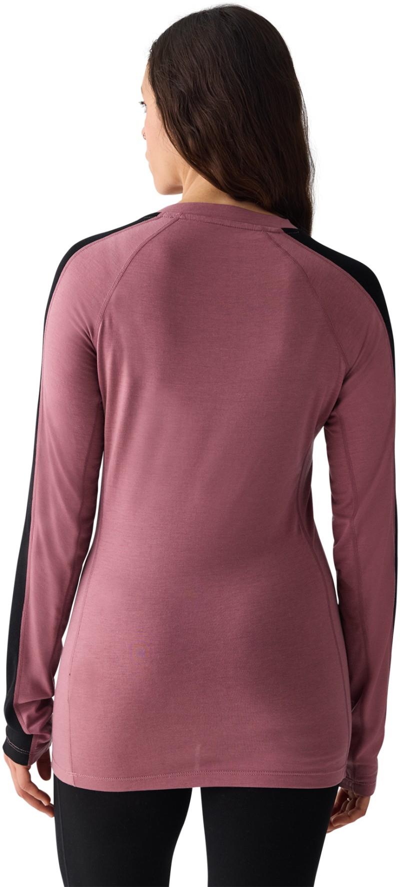 Merinomix Active Crew Top - Womens - nostalgia rose 1