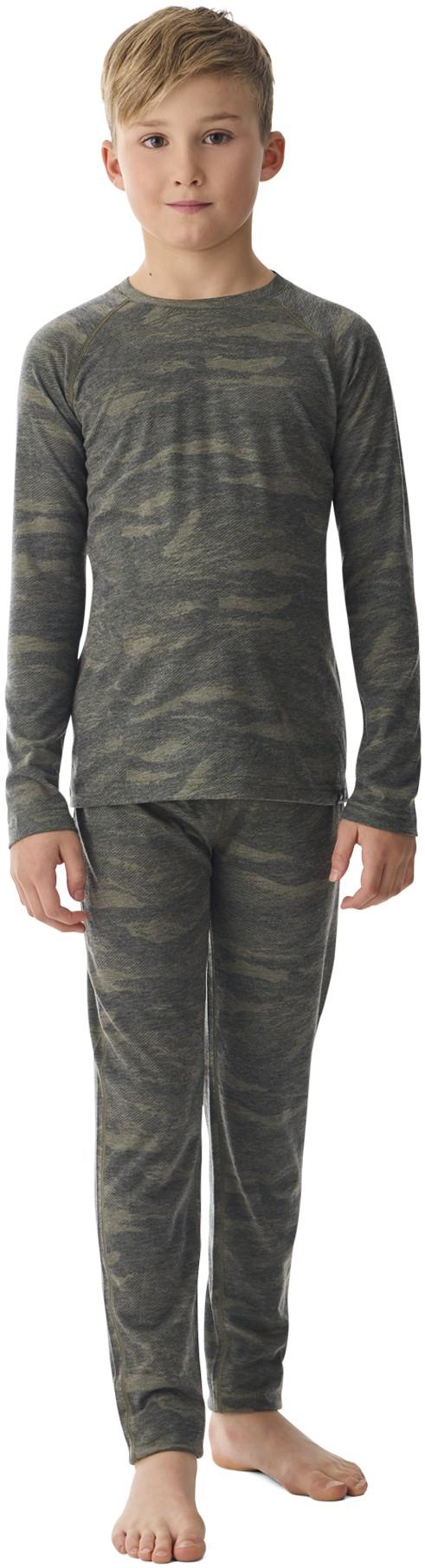 Merinomix Pro Crew Top - Junior - linear camo 1