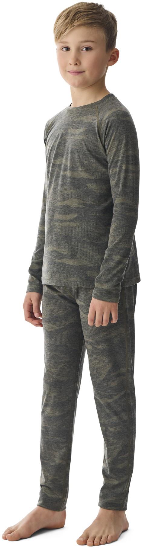 Merinomix Pro Crew Top - Junior - linear camo 1