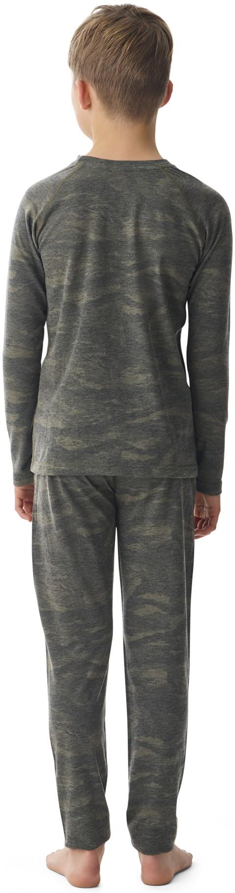 Merinomix Pro Crew Top - Junior - linear camo 1