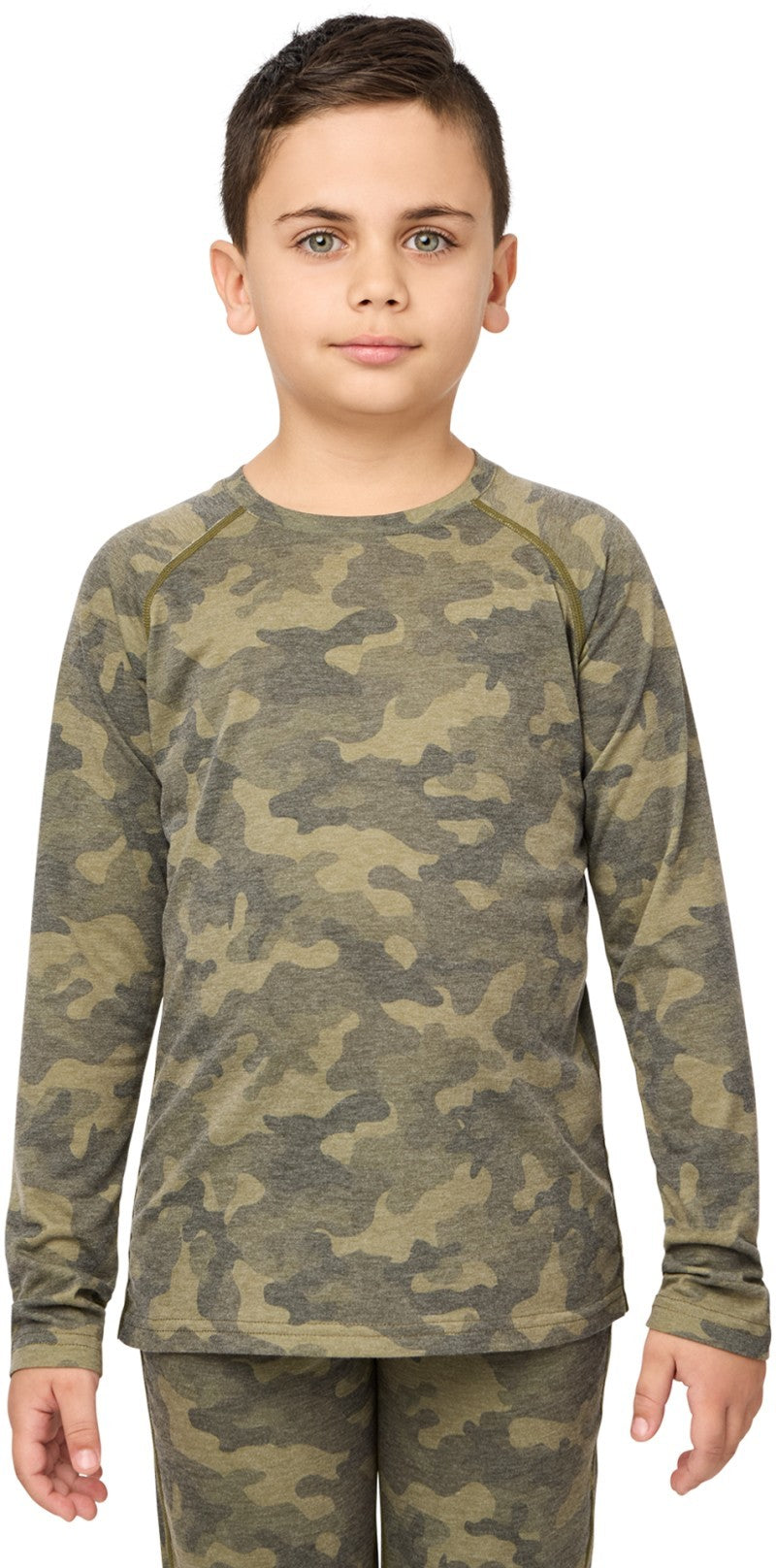 Merinomix Pro Crew Top - Junior - mini khaki liquid camo 1