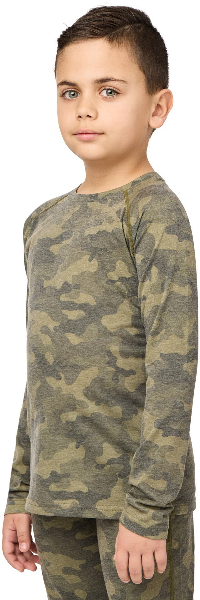 Merinomix Pro Crew Top - Junior - mini khaki liquid camo 1