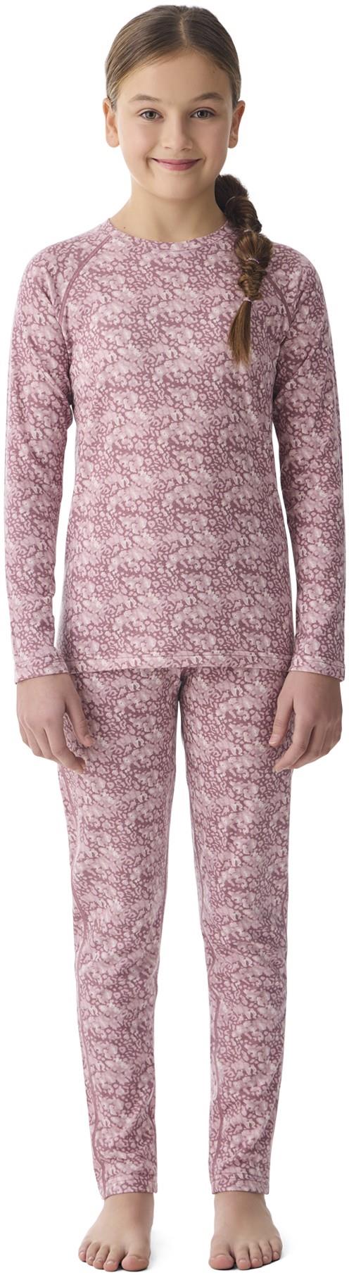 Merinomix Pro Crew Top - Junior - soft leopard 1