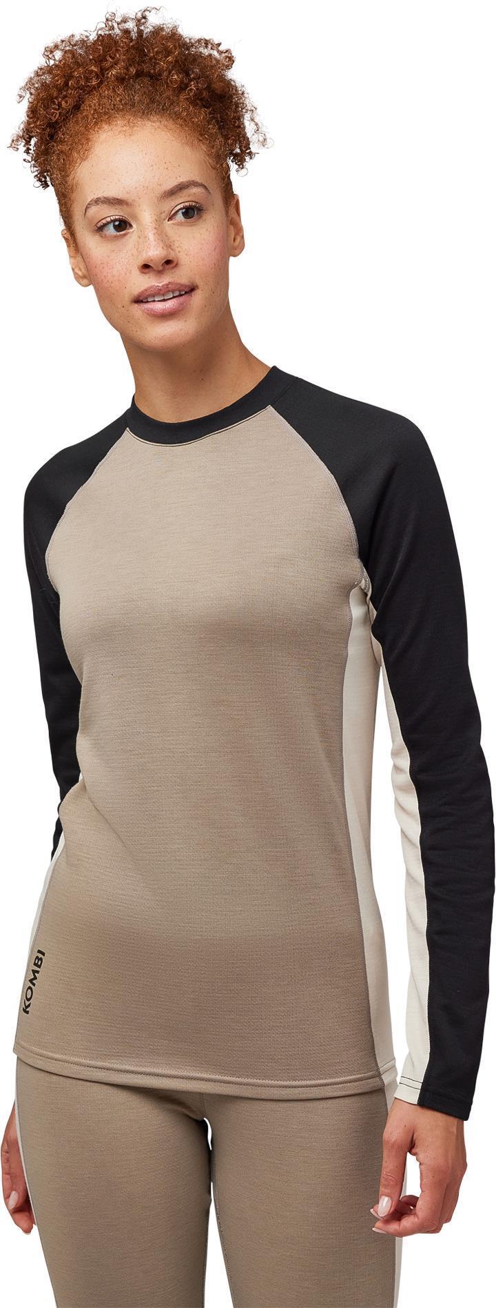 Merinomix Pro Crew Top - Womens - desert taupe 1