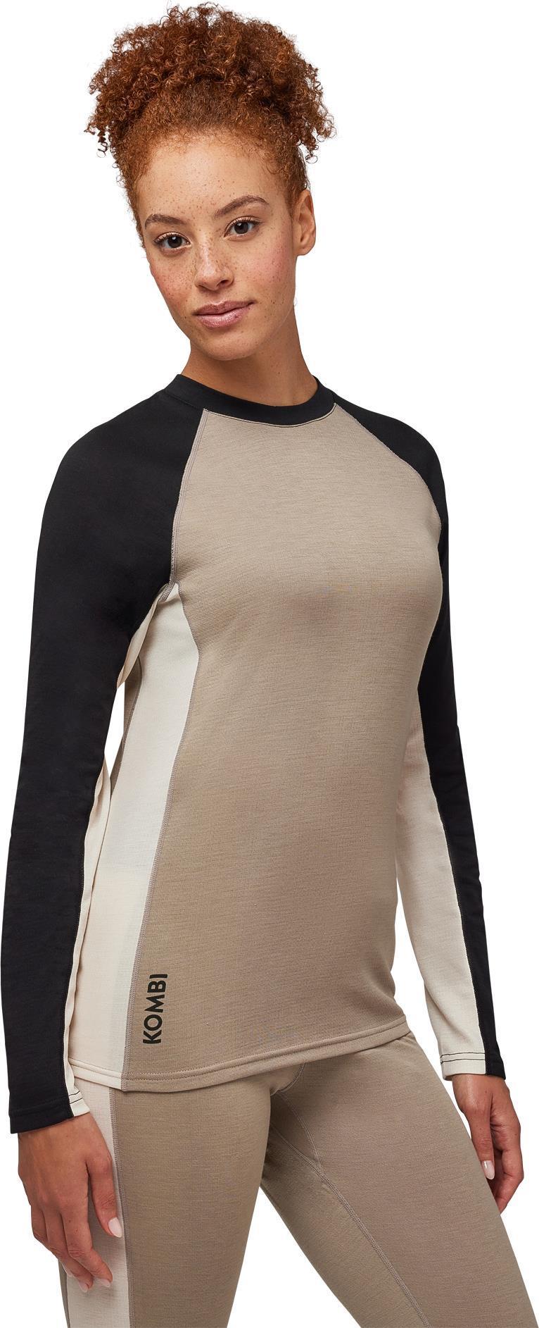 Merinomix Pro Crew Top - Womens - desert taupe 1