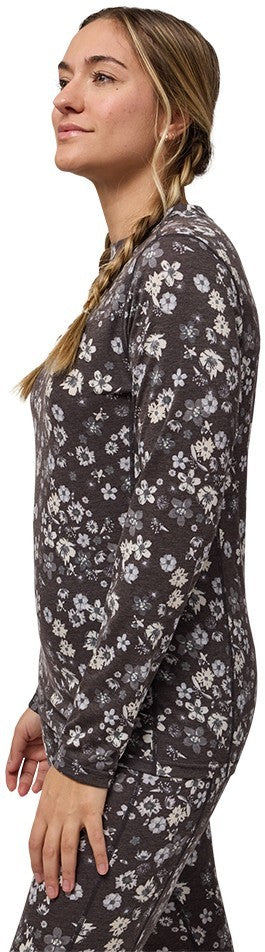 Merinomix Pro Crew Top - Womens - light grey daisy 1