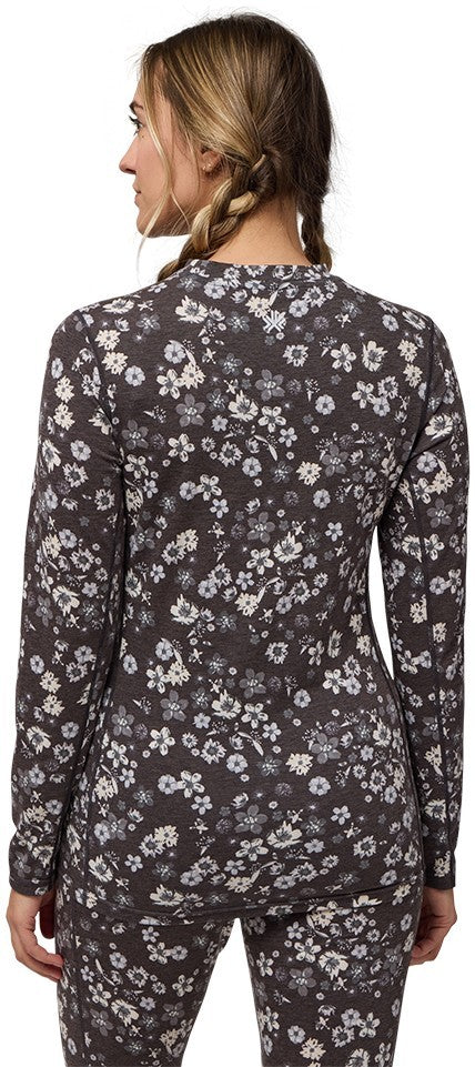 Merinomix Pro Crew Top - Womens - light grey daisy 1