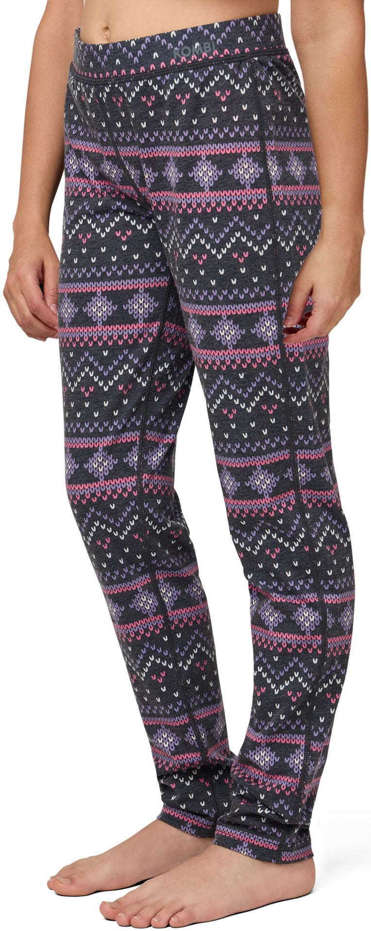 Merinomix Pro Long Bottoms - Junior - pink snow jacquard 1