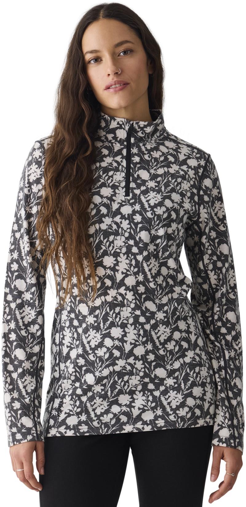 Merinomix Pro Zip Top - Womens - winter bloom 1