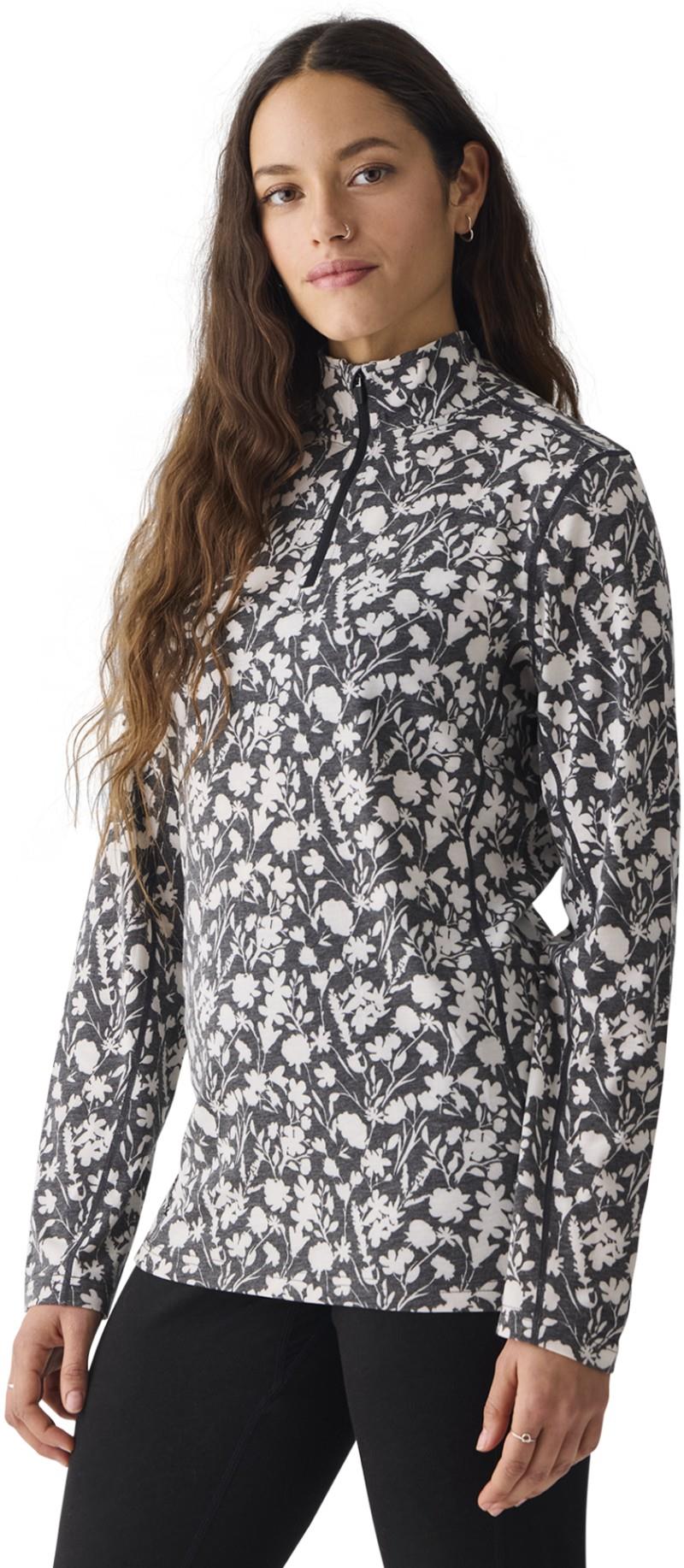 Merinomix Pro Zip Top - Womens - winter bloom 1