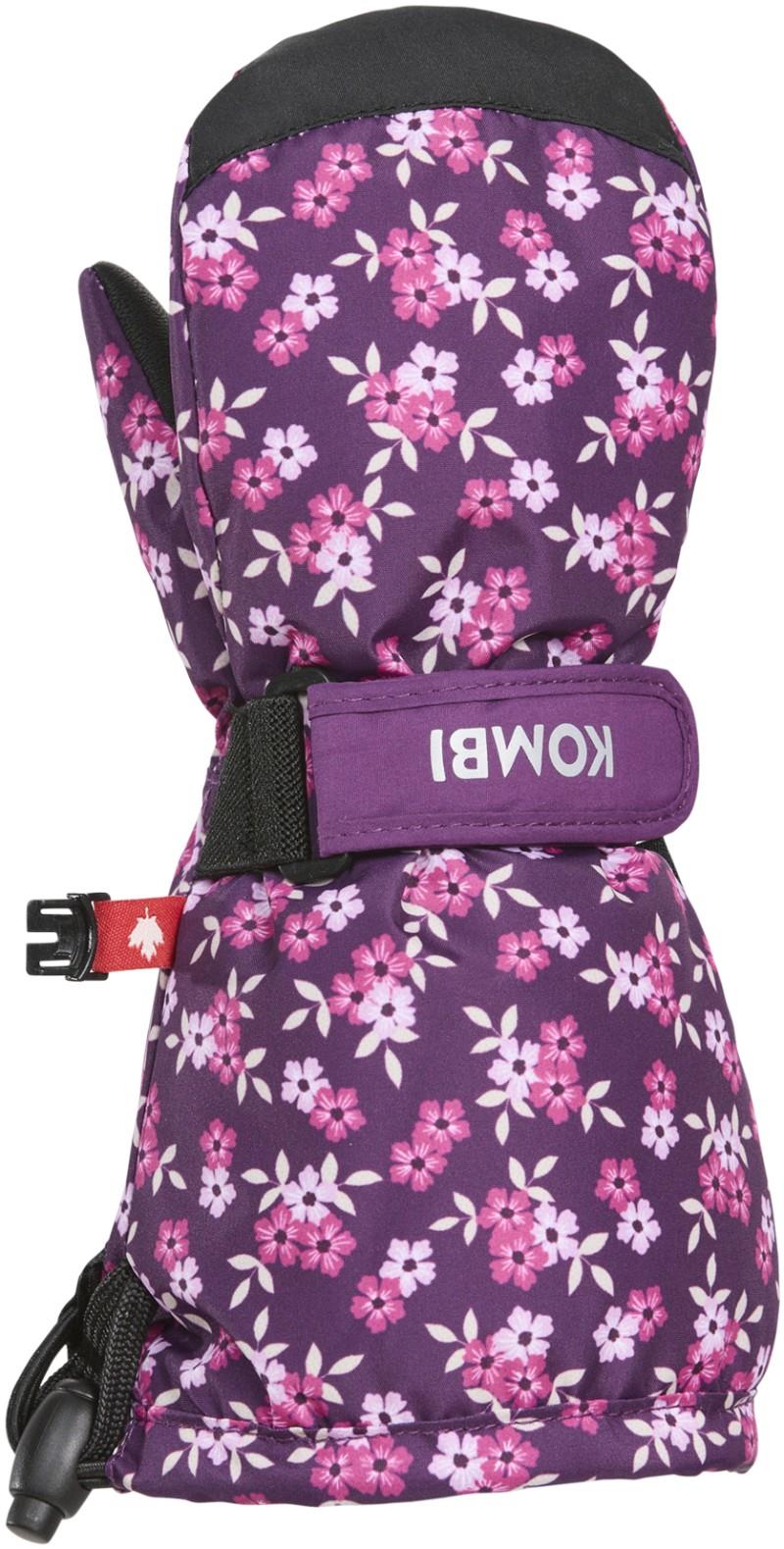 Roomy Mitts - Child - pink flower 1