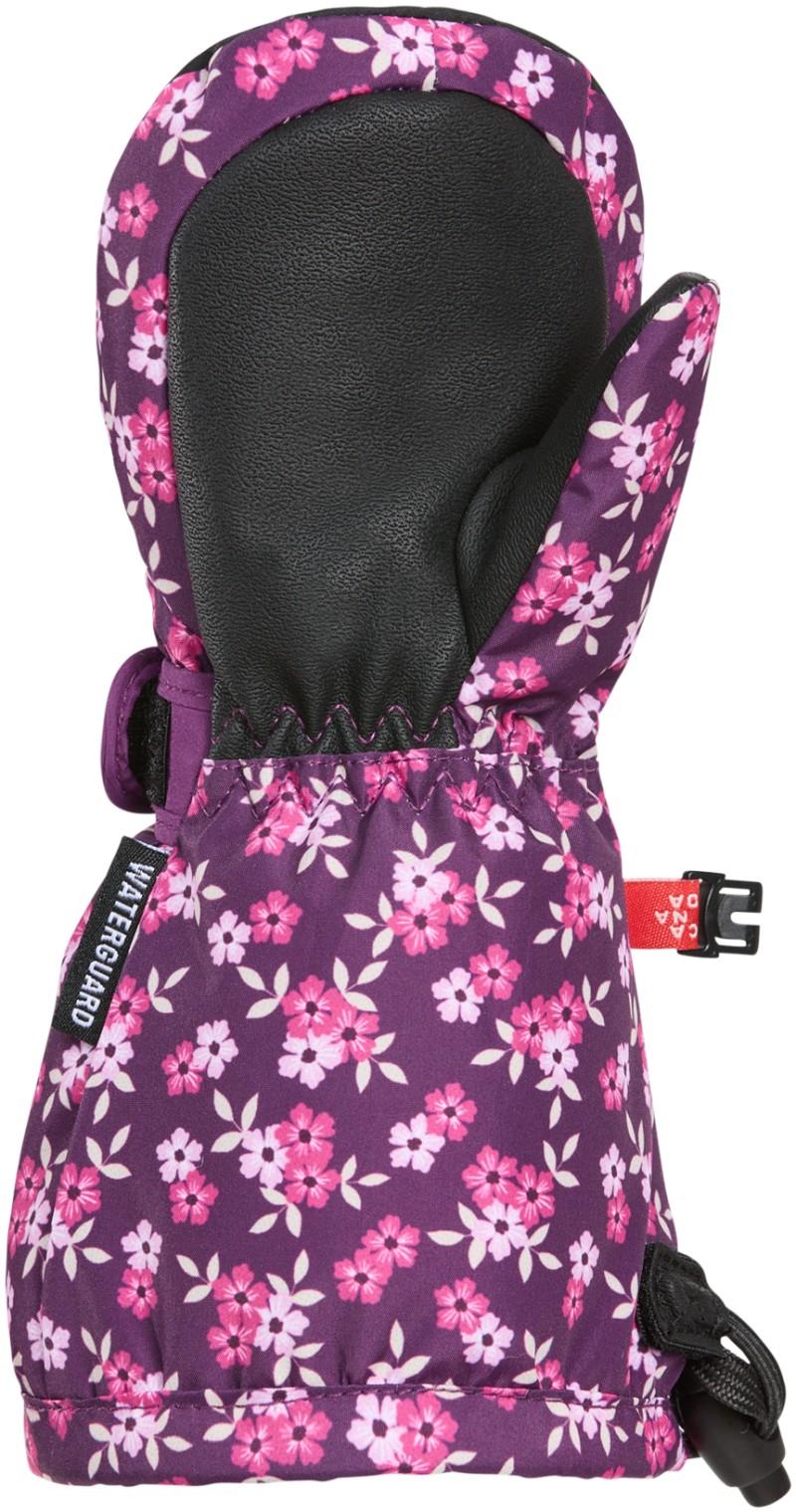Roomy Mitts - Child - pink flower 1