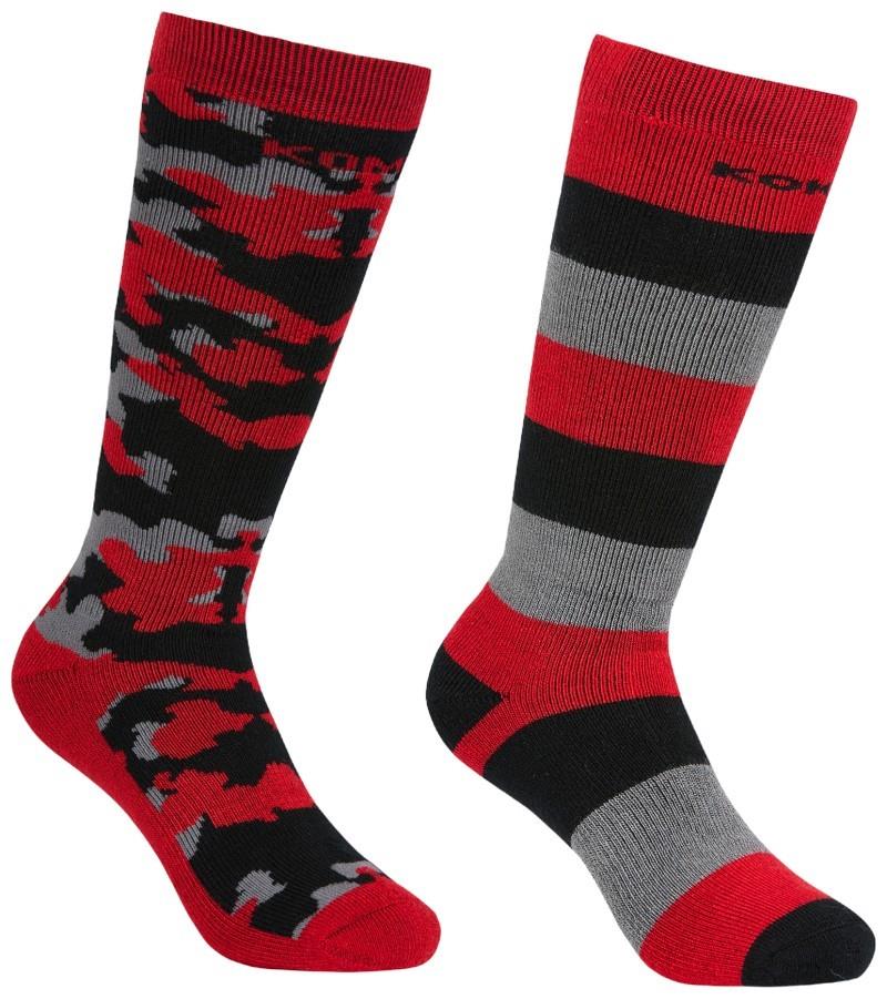 Rumble Twin Pack OTC Socks - Junior - frozen red camo 1