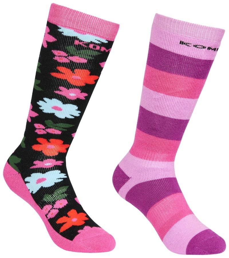 Rumble Twin Pack OTC Socks - Junior - mini flowers 1