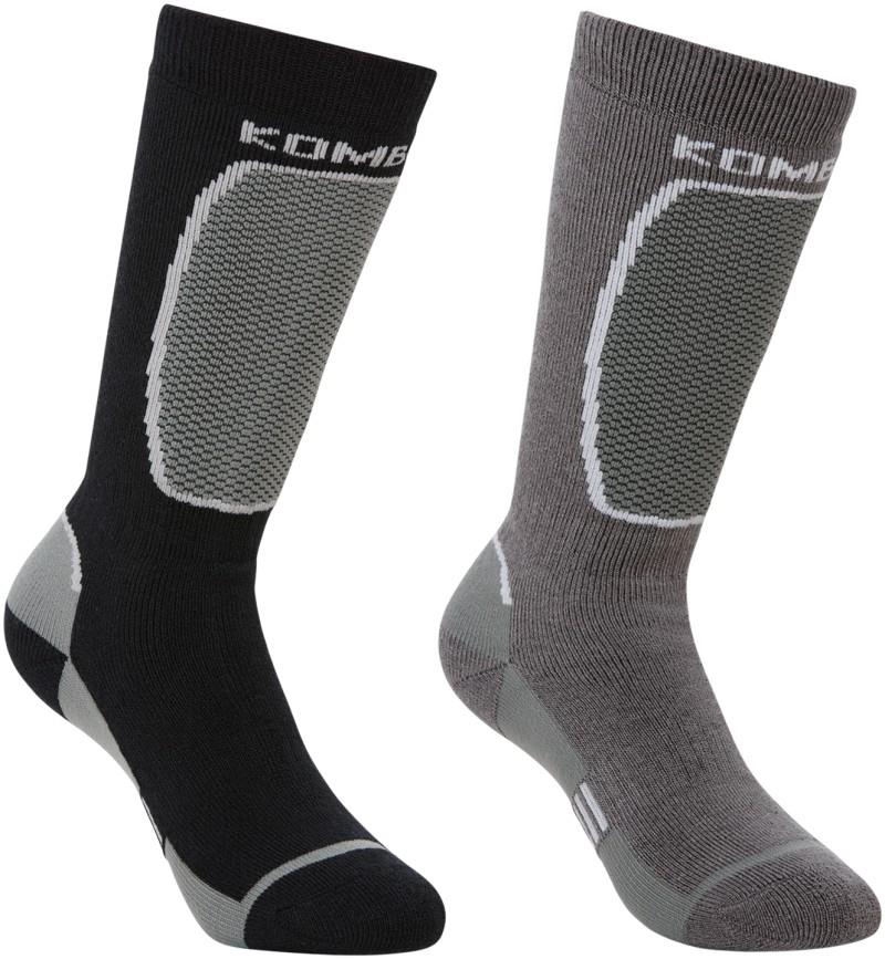 The Brave Twin Pack OTC Socks - Children - black / castlerock 1
