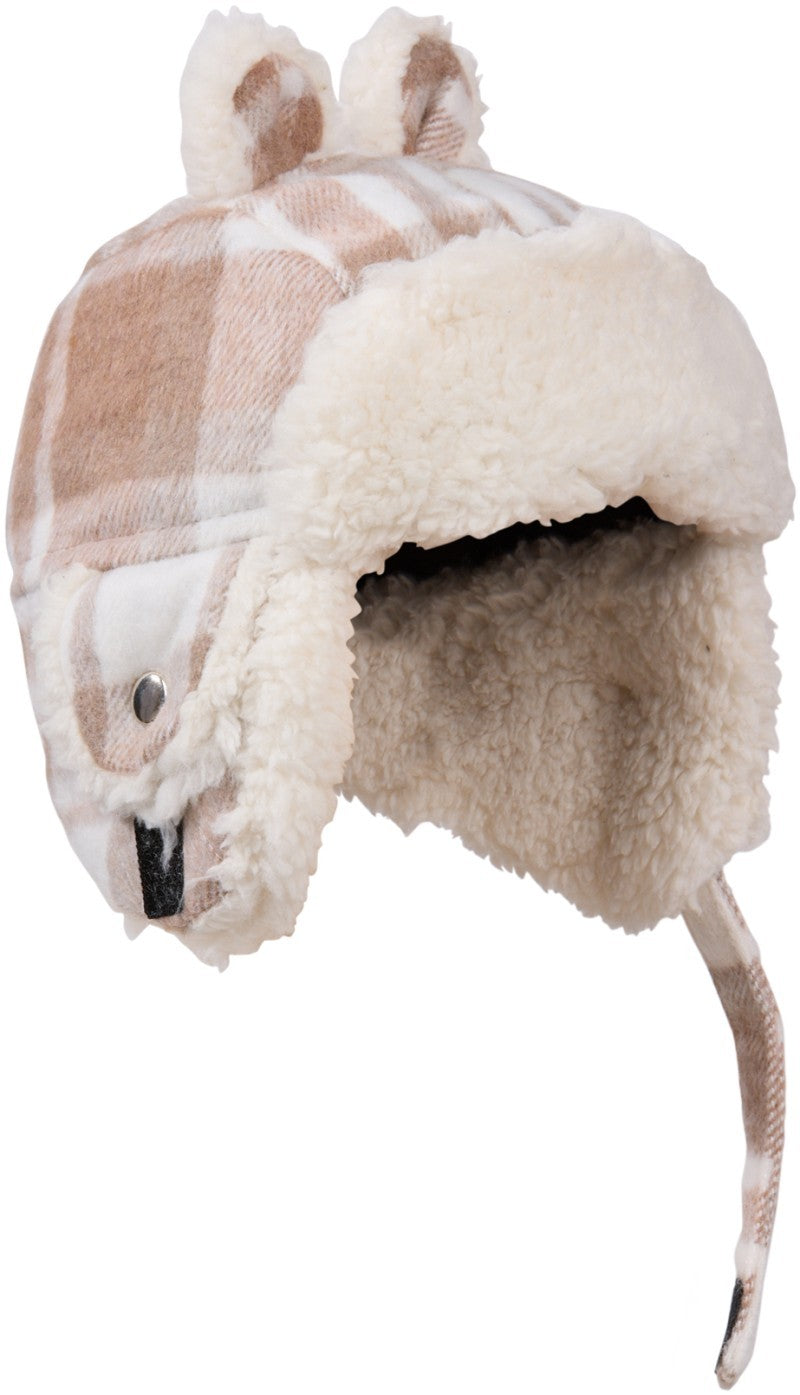 The Cute Aviator Hat - Infant - beigetartan 1