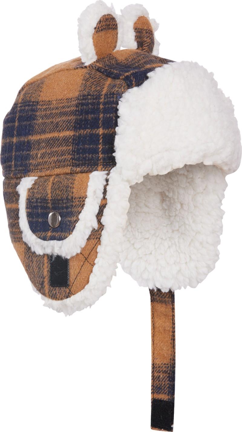 The Cute Aviator Hat - Infant - brown tartan 1