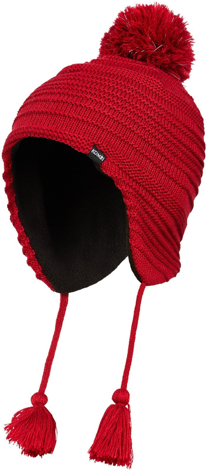 The Reflective Pompom Hat - Junior - barn red 1