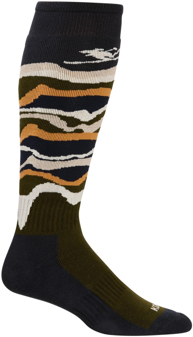The Ski Bum OTC Socks - asphalt 1