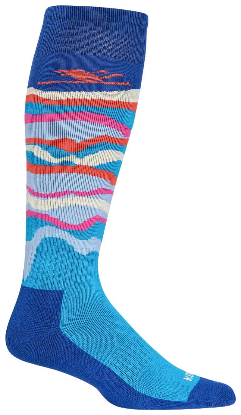 The Ski Bum OTC Socks - azure blue 1