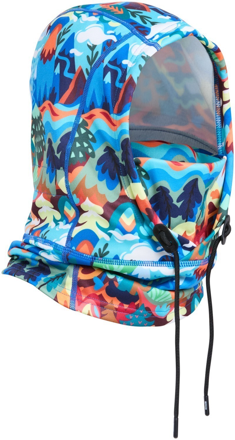 Velvet Fleece Helmet Balaclavas - Junior - blue wild mountain 1