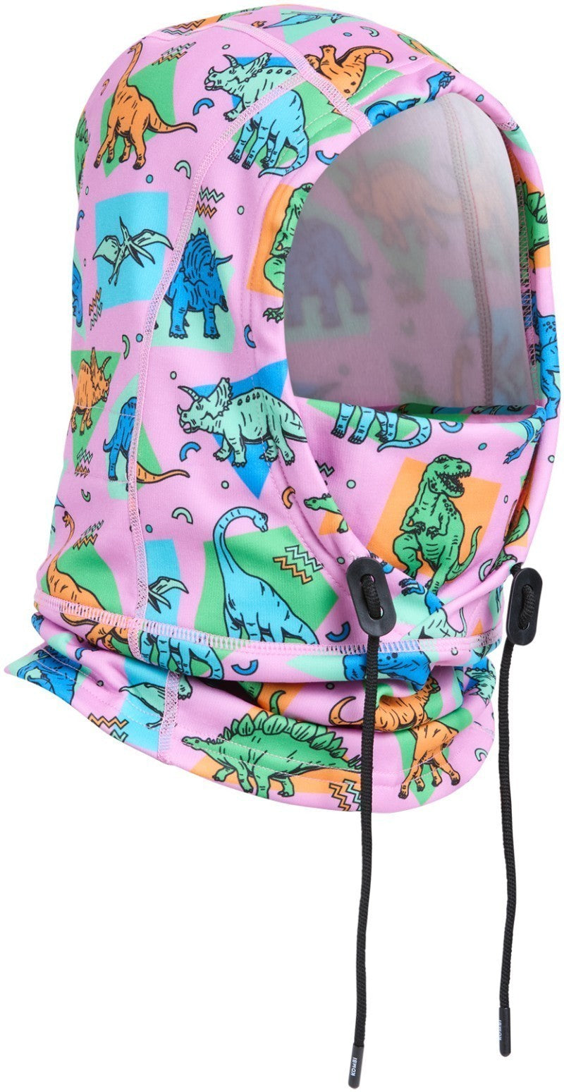 Velvet Fleece Helmet Balaclavas - Junior - pinky funky dino 1