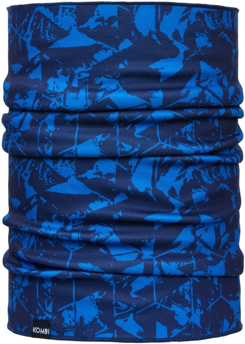Velvet Fleece Multi Scarf - blue hexagon 1