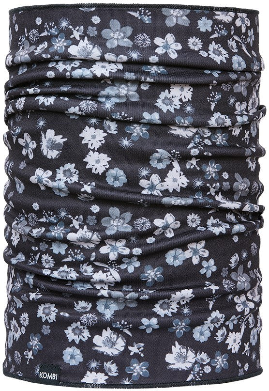 Velvet Fleece Multi Scarf - light grey daisy 1