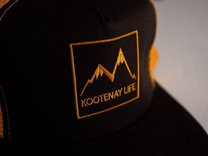 Mountain Snapback Trucker Hat - Yellow / Brown 3