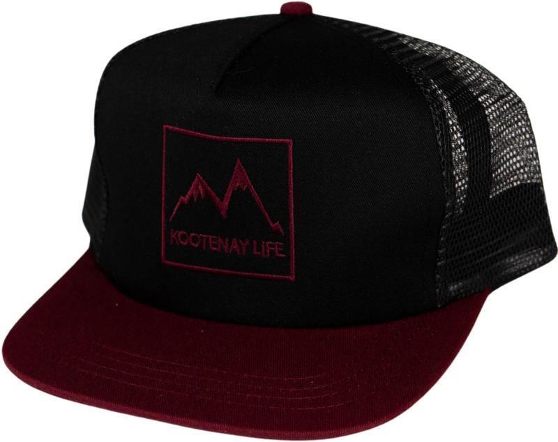 Mountain Snapback Trucker Hat - maroon 1