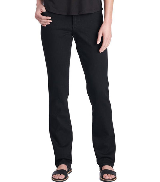 9" Kontour Flex Denim Straight Pants, Reg - Womens - Black 1