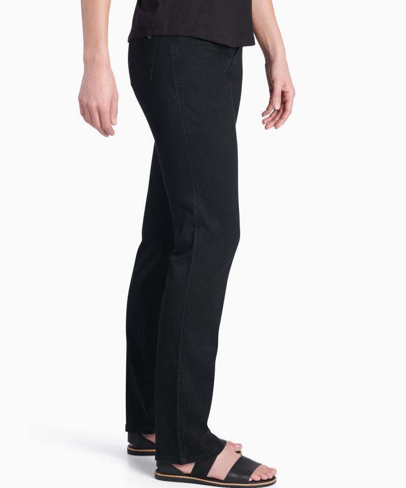 9" Kontour Flex Denim Straight Pants, Reg - Womens - Black 3