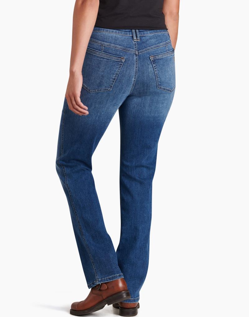 9" Kontour Flex Denim Straight Pants, Reg - Womens - Vintage Blue 2