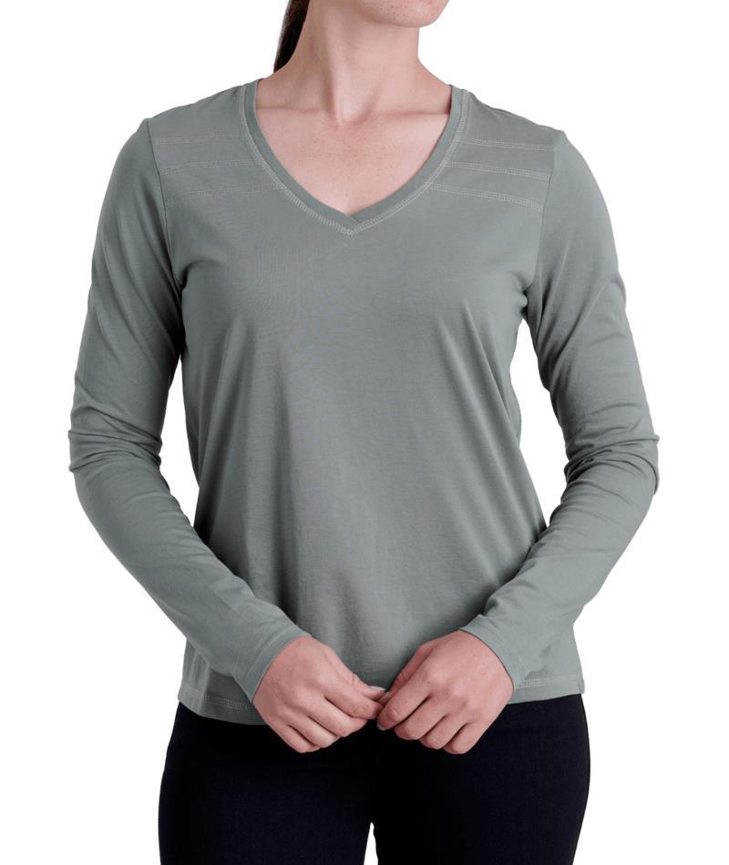 Arabella V-Neck LS - Womens - Sage 1