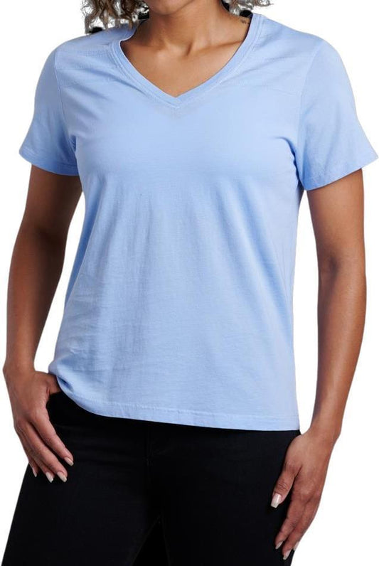 Arabella V-Neck SS - Womens - Hydrangea 1