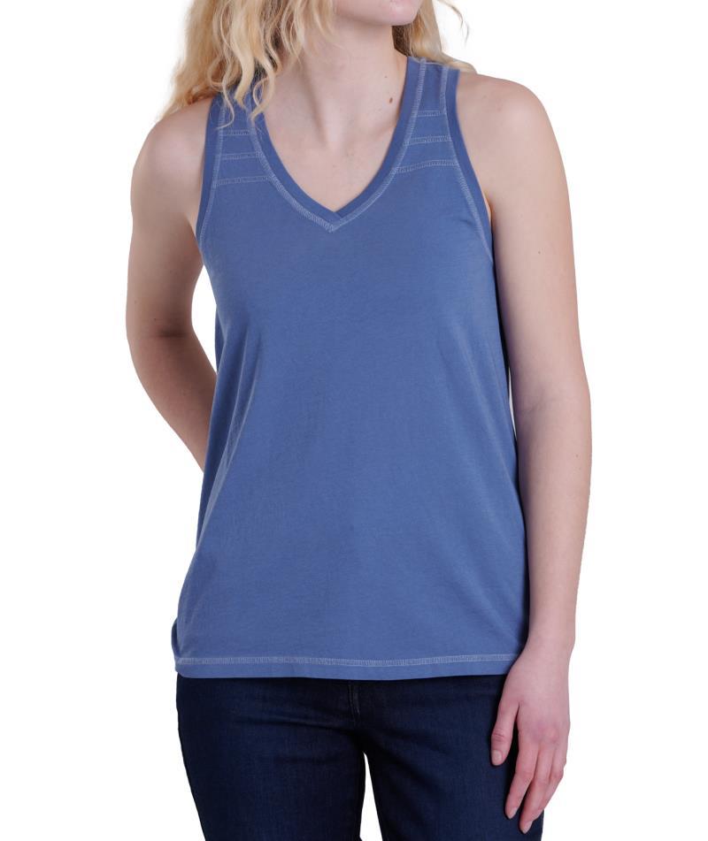 Arabella V-Neck Tank - Womens - Flint Blue 1