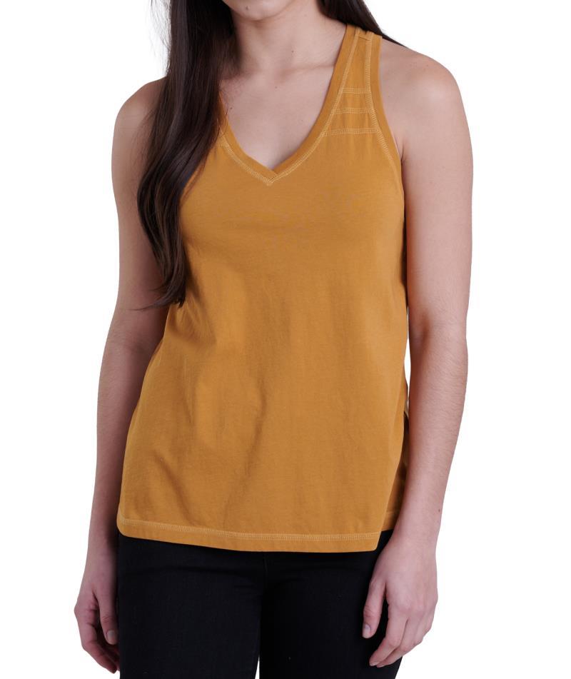 Arabella V-Neck Tank - Womens - Golden Spice 1