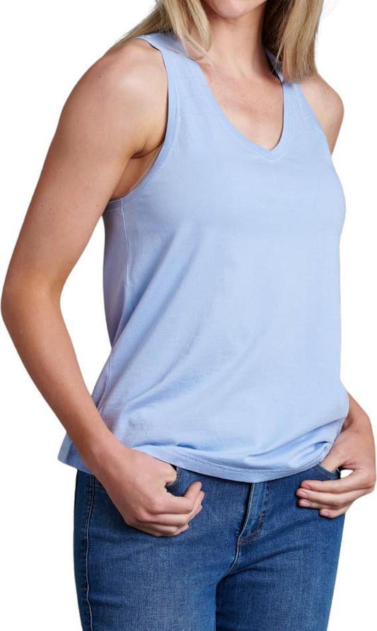 Arabella V-Neck Tank - Womens - Hydrangea 1