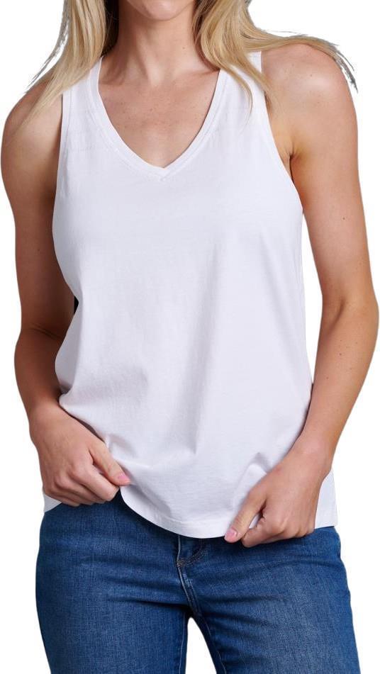 Arabella V-Neck Tank - Womens - White 1