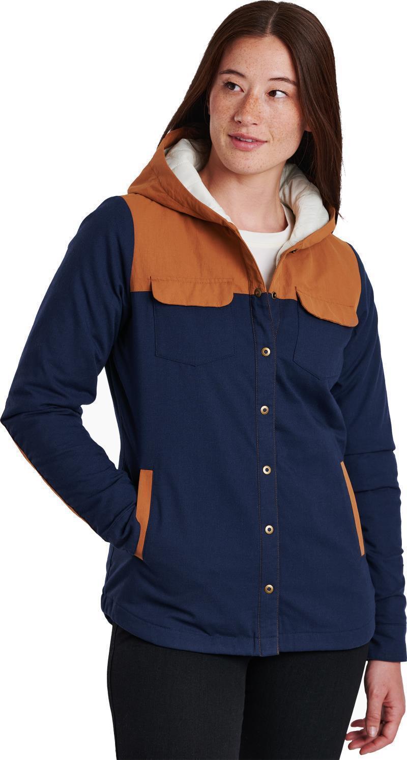 Artisan Hooded Shirt Jacket - Womens - Indigo 1