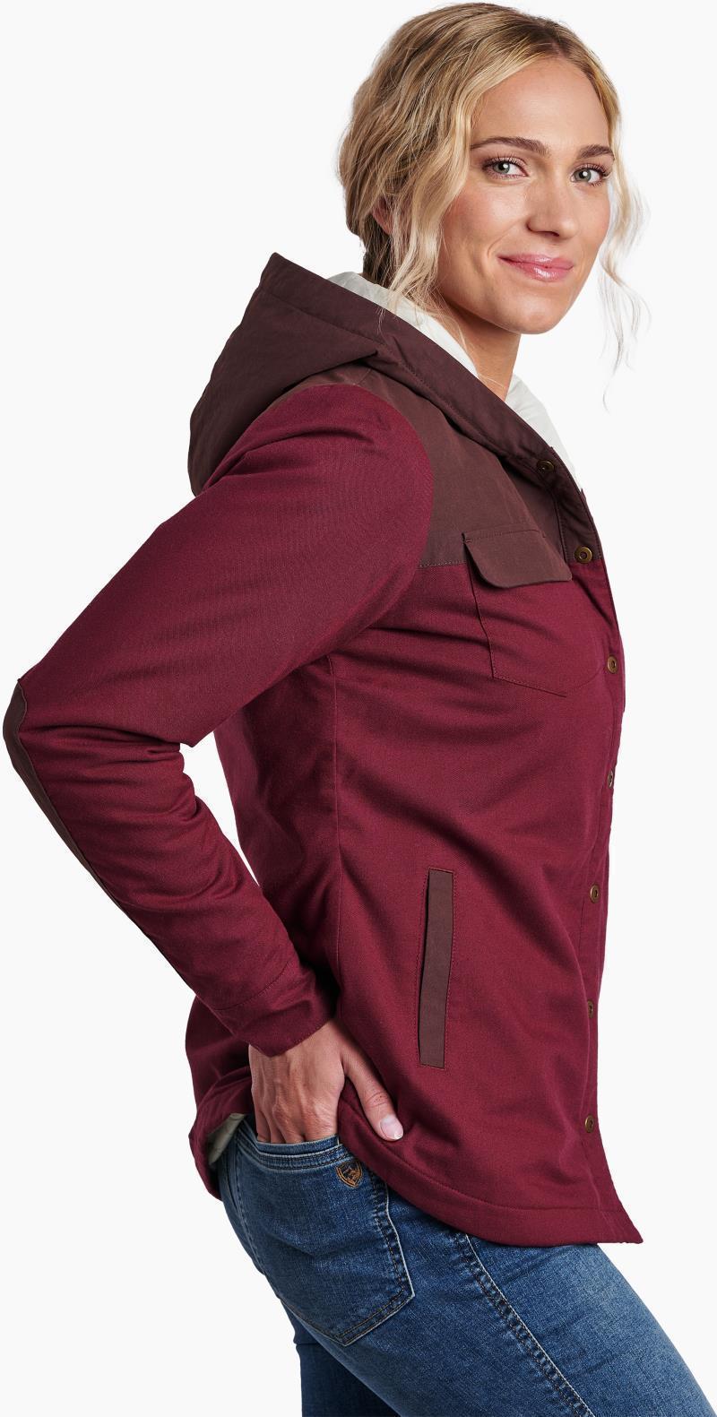 Artisan Hooded Shirt Jacket - Womens - Zinfandel 3