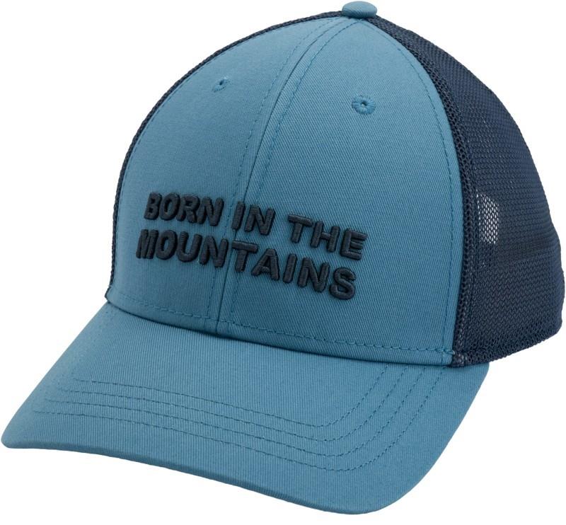 Born in the Mountains Trucker Hat - alpine lake 1