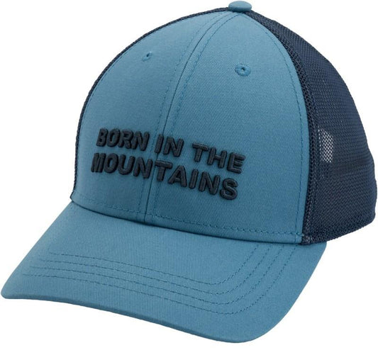 Born in the Mountains Trucker Hat - alpine lake 1