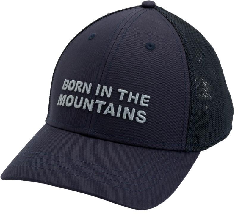 Born in the Mountains Trucker Hat - pirate blue 1