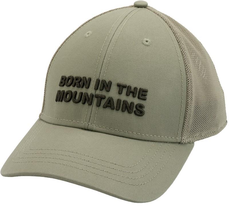 Born in the Mountains Trucker Hat - sagebrush 1