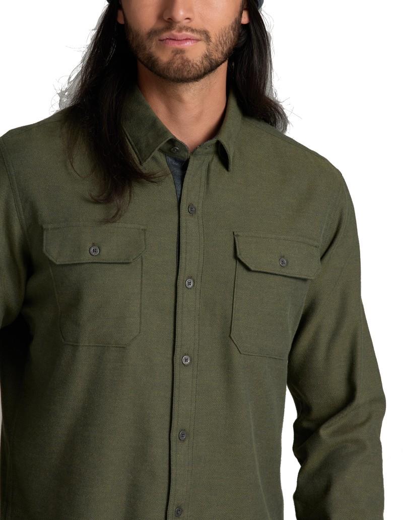 Descendr Flannel LS - Mens - olive night 1