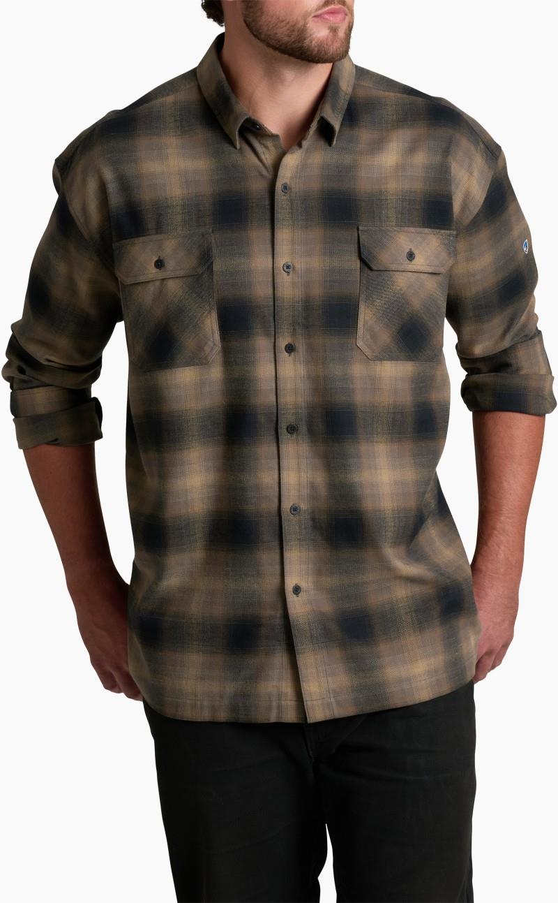 Dillingr Flannel LS - Mens - dark sand 1
