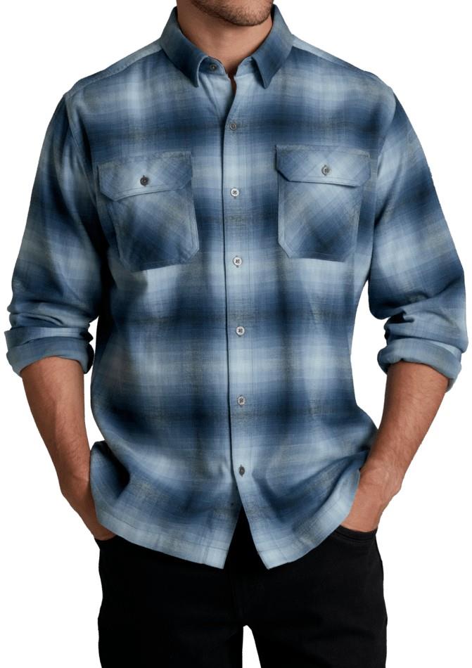 Dillingr Flannel LS - Mens - faded denim 1
