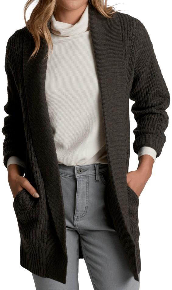 Fireside Cardigan - Womens - charcoal 1