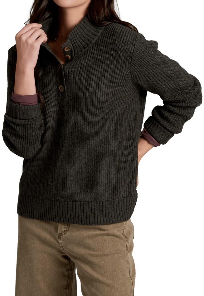 Fireside Henley Sweater - Womens - charcoal 1